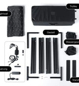 Twinkly Perete lumini Twinkly portabil plug-in RGB 1120 de leduri IP44 bluetooth wi-fi Negru mat