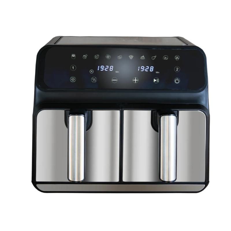 UNOLD Friteuză cu aer cald Unold Double Twin Zone 58685, 2 zone, negru/argintiu