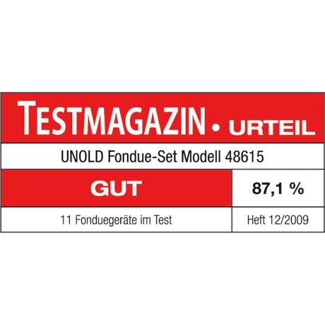 UNOLD Fondue electric Unold 48615, 0,8 l, pentru 6 persoane, inox, negru