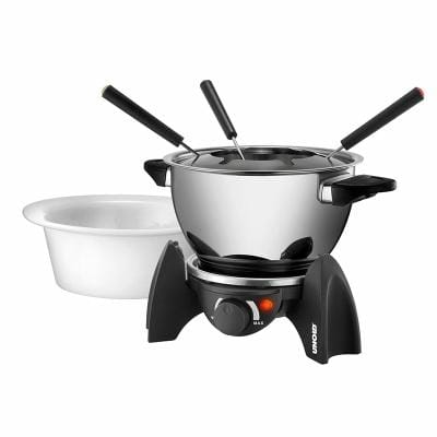 UNOLD Fondue electric Unold 48615, 0,8 l, pentru 6 persoane, inox, negru