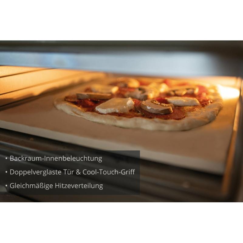 UNOLD Cuptor pentru pizza Unold Luigi 68816, argintiu, pentru blat, coacere uniformă, potrivit pentru pizza proaspătă sau congelată