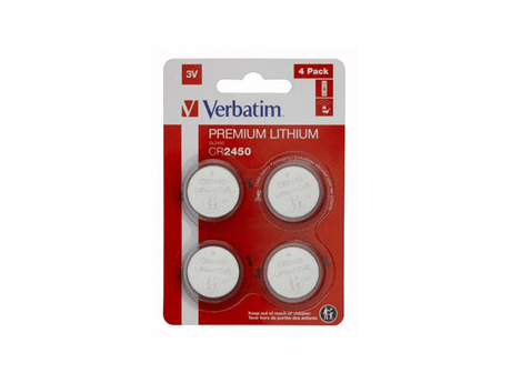 Verbatim Baterie Baterie Verbatim 49535 | 3V, CR2450, 4, Roșu