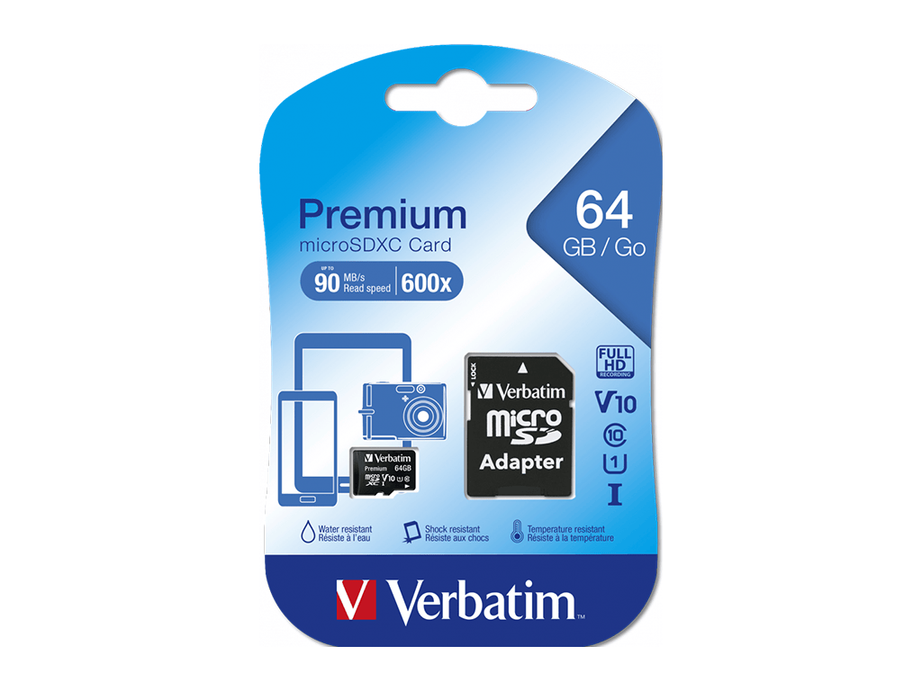 Verbatim Card de memorie Card de Memorie Verbatim 44084 | 64GB, 4G