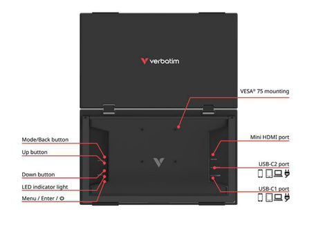 Verbatim Monitor portabil Monitor Portabil Verbatim 32403