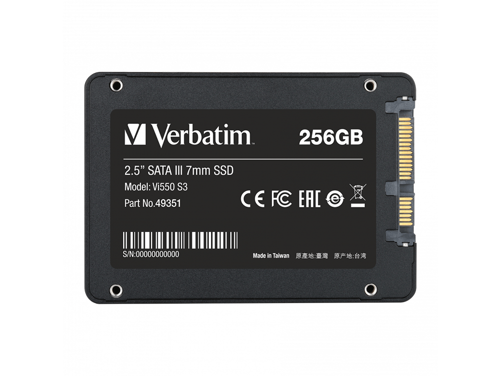 Verbatim SSD intern SSD Verbatim 49351 | 256GB, 2.5"