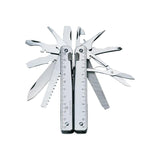 Victorinox Unealtă multifuncțională Victorinox SwissTool X Plus, 39 funcții, oțel inoxidabil argintiu, etui din piele inclus