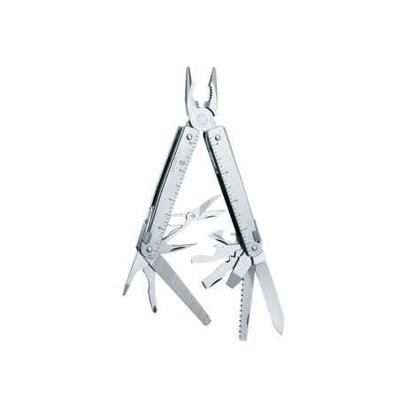 Victorinox Unealtă multifuncțională Victorinox SwissTool X Plus, 39 funcții, oțel inoxidabil argintiu, etui din piele inclus
