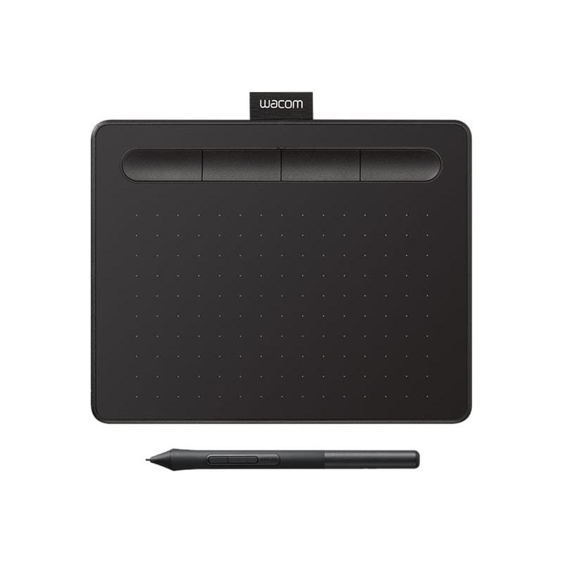 Wacom Tabletă grafică Wacom Intuos S CTL-4100K-N, cu stylus fără baterie, pentru desen și editare foto, negru