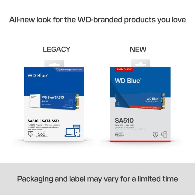 WESTERN DIGITAL SSD Intern Western Digital Blue SA510 2TB M.2 SATA (WDS200T3B0B)