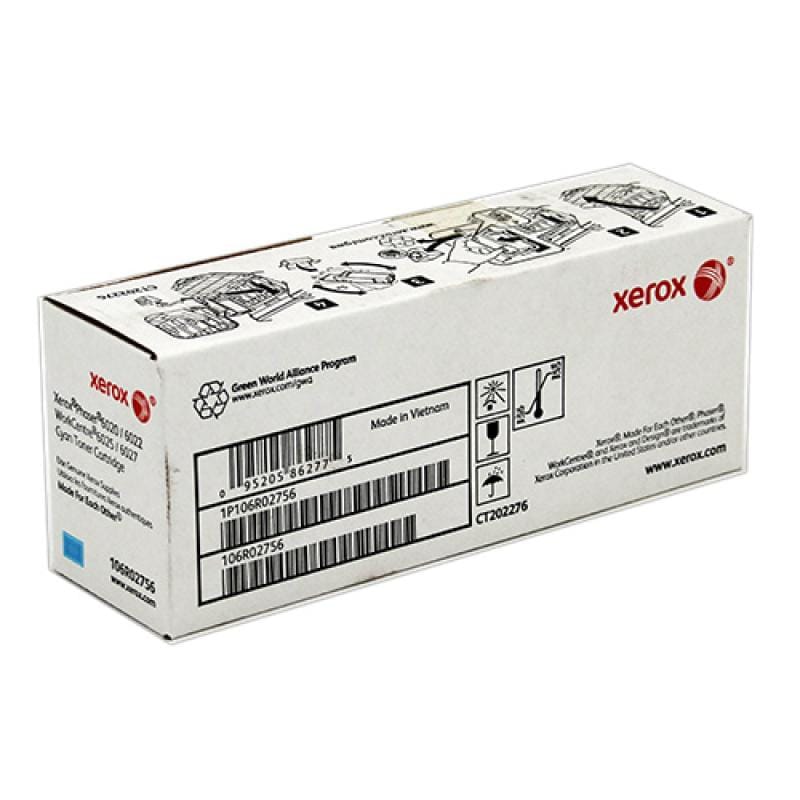 XEROX Cartuș toner original Xerox 106R02756 Cyan pentru Phaser 6020 – imprimare color constantă și clară